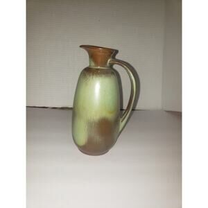 Frankoma #835 Vintage Plainsman Prairie Green Handled Pitcher